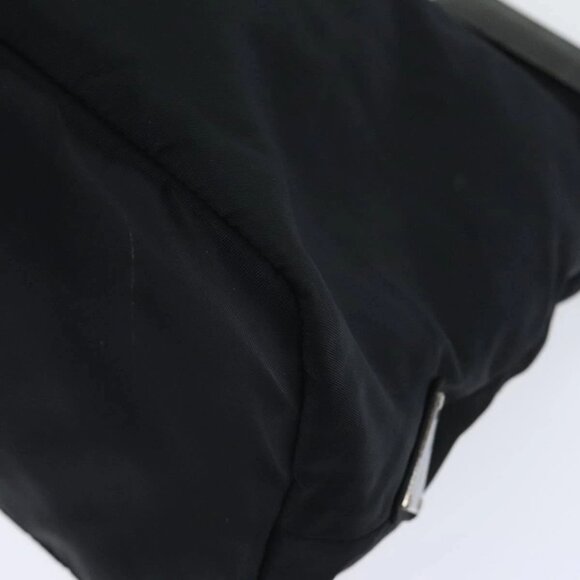 PRADA Tote Bag Nylon Black Silver Auth 88231 - Picture 4 of 16